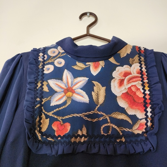 BLUGIRL BLUMARINE Midnight blue short dress - Picture 4 of 9